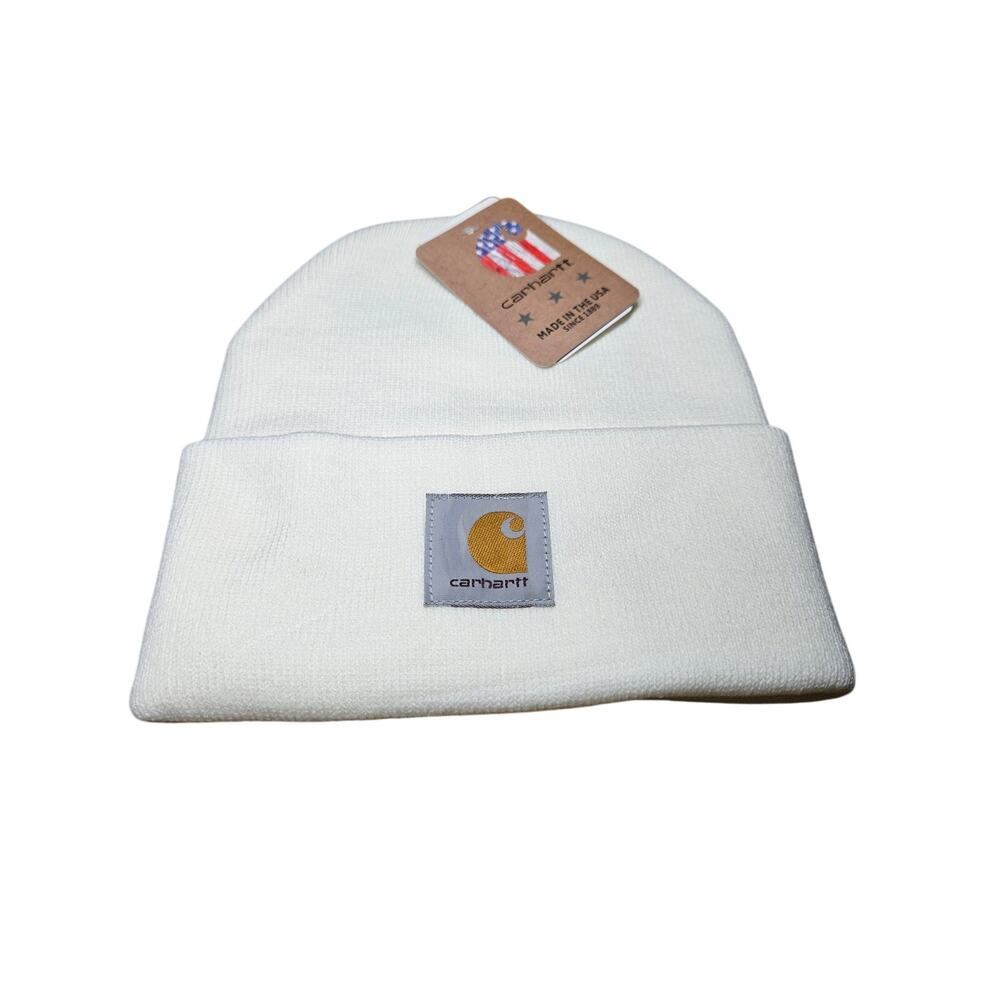 Carhartt Work in Progress Knit Beanie White OSFM